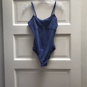 Mirella blue dance leotard with detailing